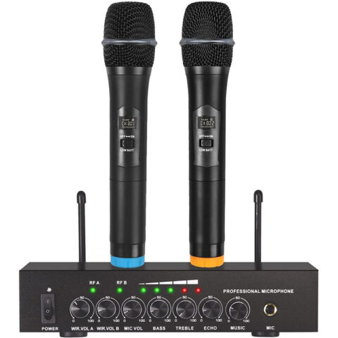 LiNKFOR UHF Wireless Microphone System with Bluetooth 4.2